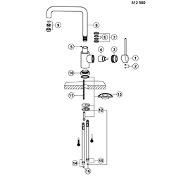 Blanco Master reservedele - Nr. 9 i krom 
