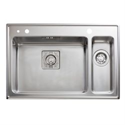Intra Frame køkkenvask FR78SXH 780 mm til nedfældning - Fås både højre- og venstrevendt