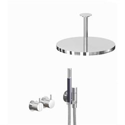 Vola 2471-061A brusearmatur med loftsbruser - Krom 