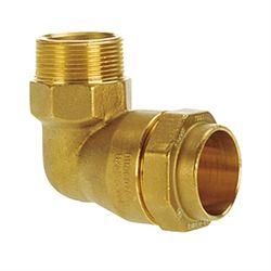 Isiflo vinkel-nippel 90 gr. 25mm x 3/4"