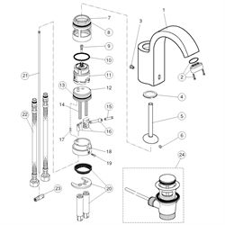 Børma Glance håndvaskbatteri reservedelsoversigt  - Nr. 11 - Kartusche