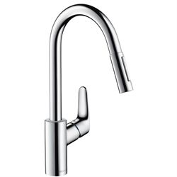 Hansgrohe Focus M41 1-grebs køkkenarmatur 240, med udtræksbruser, Krom