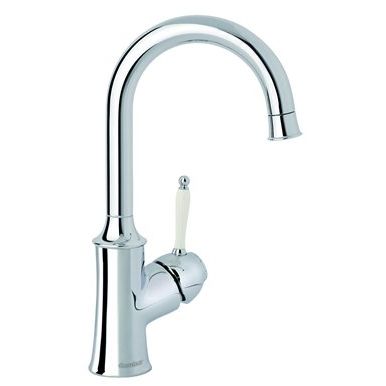 Damixa Tradition håndvaskbatteri høj tud m/bundventil, Krom