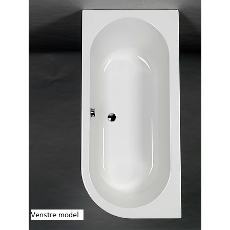 Strømberg Status rektangulært badekar 1700x800 mm - Ryglæn i venstre side - afrundet i højre side