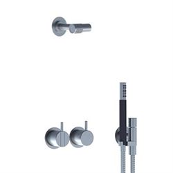 Vola 2471-081 brusebatteri  - Vola 2471-081 Bruserbatteri Børstet Krom