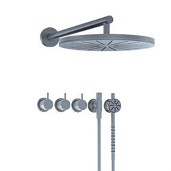 Vola termostatblander med hoved -& håndbruser, T60 - Krom - 5471S-061-16