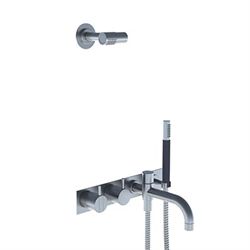 Vola 2444DT8-081 kar/brusebatteri  - I Børstet krom