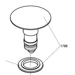 Vola Løs prop inkl. pakning og styr (til A62+A63) - Vælg farve