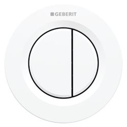 Geberit Omega remote01 dobbelt fingertryk til mur - Hvid - 116.042.11.1