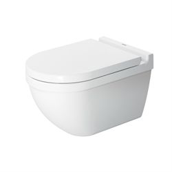 Duravit Starck 3 væghængt toilet uden skyllekant med softclose sæde