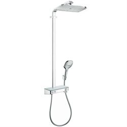 Hansgrohe Raindance Select E360 1jet ST Showerpipe - Krom/hvid - 27288400