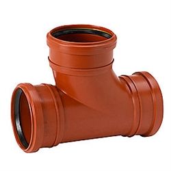 Uponor PP grenrør 110mm med 90 graders gren