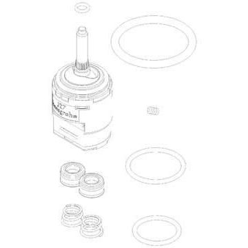 Damixa kartushe, ventilsæder