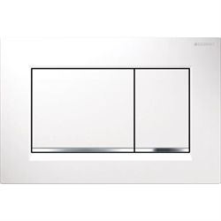 Geberit Betjeningsplade Sigma 20 Square - Hvid/krom/hvid