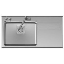 IntraFrame FR97SXRF køkkenvask - Venstre model - 970 mm til plan-/underlimning