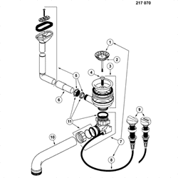 Blanco Viva afløbssæt komplet til Viva 9 E