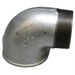 Galvaniseret vinkel muffe/nippel 3/8" - 90 grader