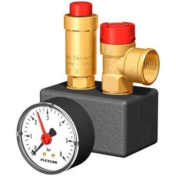 Flamco sikkerhedsventil - samlesæt 3/4" m/1