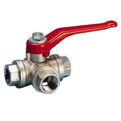 3/4" kuglehane 3-vejs l-boret