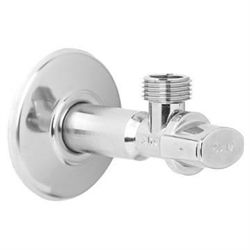 Stopventil 1/2" lang model nippel/nippel med roset