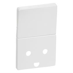 Fuga Afdækning stikkontakt m/jord &amp; afbryder hvid