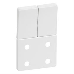 Fuga Afdækning stikkontakt dobbelt hvid