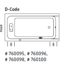 Duravit D-Code monteringskasse til badekar - Til badekar 700096