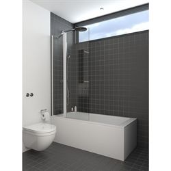 Dansani Match Badekarsvæg 95-97 cm satin/klar glas, model H100-01