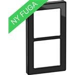 Fuga pure ramme glas 2m sort