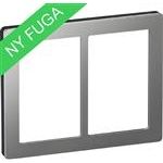 Fuga pure ramme stål 2x1½ stål