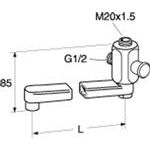 Svingbar Tud Med Omskifter Slange 350 Mm 