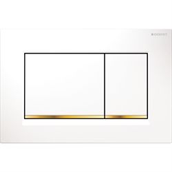 Geberit Betjeningsplade Sigma 20 Square, Hvid/guld/hvid
