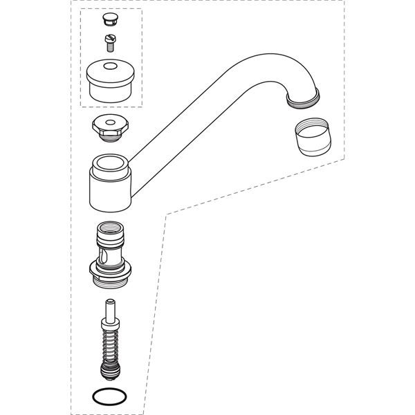 Børma Standard tud, til armatur med omskifter