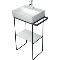 Duravit DuraSquare Metalkonsol gulvstående 516 mm - Sort mat - 003109 46 00