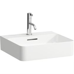 Laufen VAL hvid håndvask 45x42cm med sleben underkant og overløb