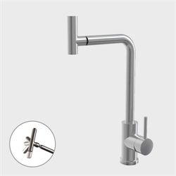 Scandtap Steel Spin Køkkenarmatur m/udtrækstud i rustfrit stål - 1 stk. tilbage !