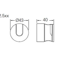 Vola Holder til håndbruser T68 - Messing 