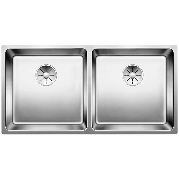 Blanco Andano 400/400-U UX 865 mm dobbelt køkkenvask, Rustfrit stål