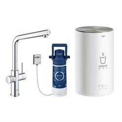 Grohe Red Duo køkkenvandhane m/L-tud, kedel størrelse M, Krom