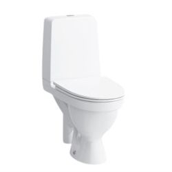 Laufen Kompas toilet, med åben S-lås. Åben skyllerende