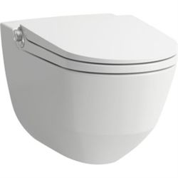 Laufen Riva dusch toilet LCC, Åben skyllerende. Med softclose sæde med trådløs lift-off function