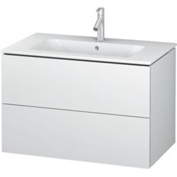 Duravit L-Cube vaskeskab med 2 skuffer. 1020 x 481 mm. Hvid højglans. Passer til vask 635412000
