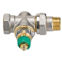 Danfoss dynamisk rad.vent. 1/2 Ligeløbende med indbygget trykregulator til 2-strengsanlæg, 013G7714