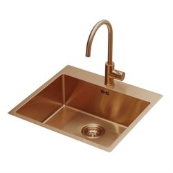 Lavabo Kubus 540 soft køkkenvask i Kobber/amber PVD