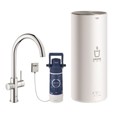 Grohe Red Duo køkkenvandhane m/C-tud, Kedel størrelse L, Krom