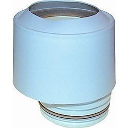 Toilettilslutning, excentrisk med hvid Kappe 97-108mm. 15 mm forskydning