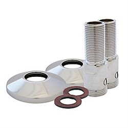 tilgangsstykke Ligeløbende 3/4x1/2 60mm. Med afspærring + Glideroset, 1 æsk a 2 stk. = 1 sæt