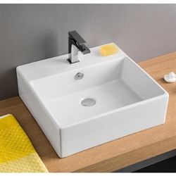 Lavabo Boxo 1010 SLIM håndvask 50 x 48 cm m/hanehul og overløb, hvid