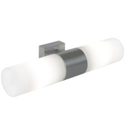 Nordlux Tangens dobbelt lampe til badeværelse - Børstet stål