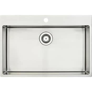 Lavabo Kubus 720 soft køkkenvask m/hanehul i rustfrit stål